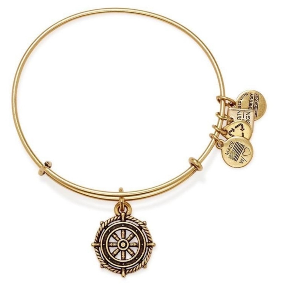 NWOT Alex and Ani “Take the Wheel” Bangle Bracelet